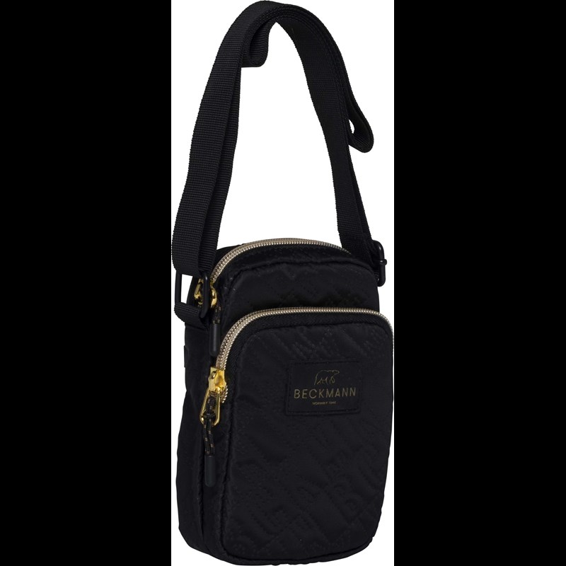 Beckmann Crossbody Bag Black Gold Sort Quilt 2