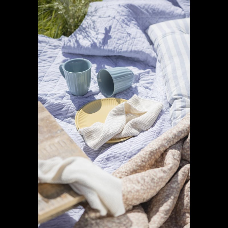 Ib Laursen Tæppe Quiltet Blå/hvid 2