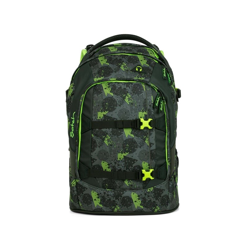Satch Skoletaske Pack Sort/Grøn 1