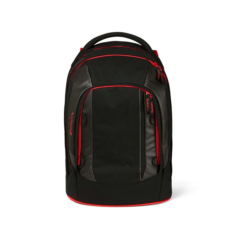 Satch Skoletaske Pack Fire Phantom Sort/Rød 9