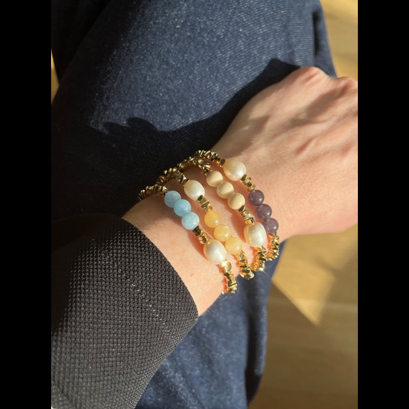 Conmé Armbånd Frida Pearl Gul 3