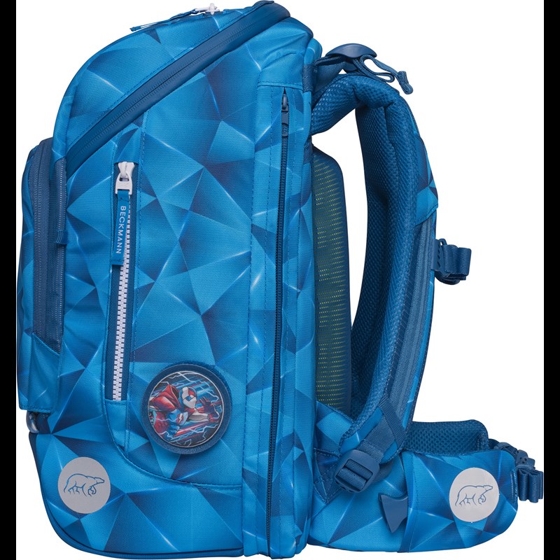 Beckmann Skoletaske Active Air Bl Light Blå/rød 3