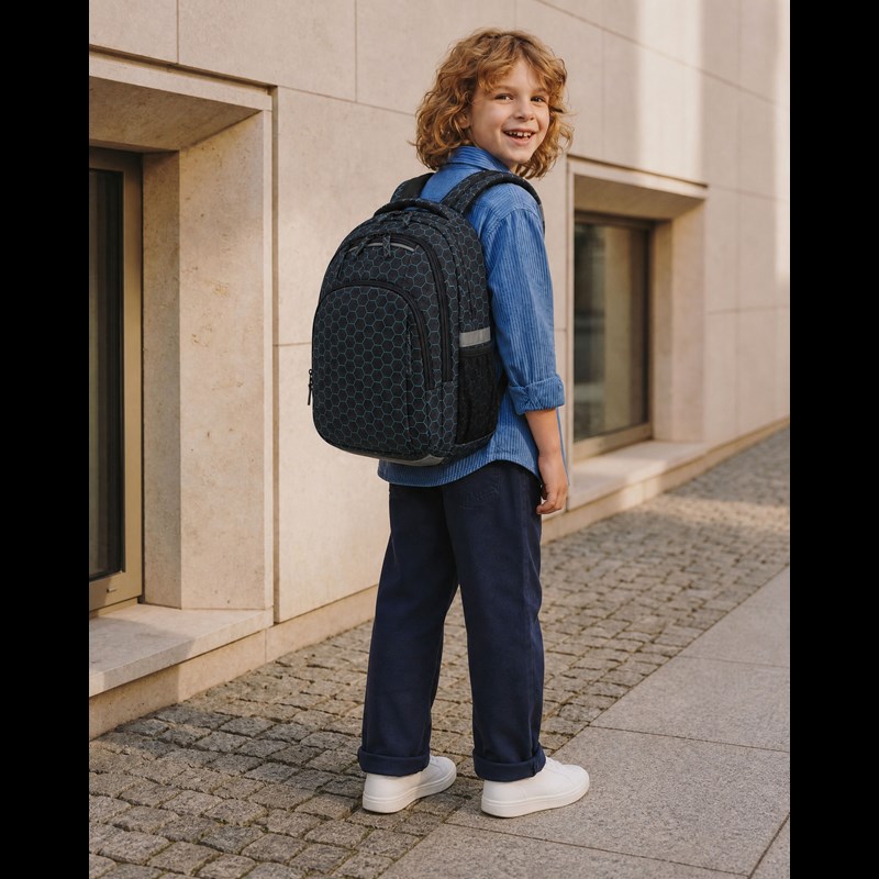 Grow Skoletaske ClassMate Grå/grøn 2