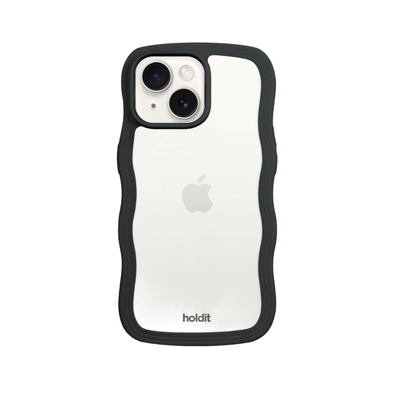 Holdit Mobilfodral Wavy Svart iPhone 13/14/15 1
