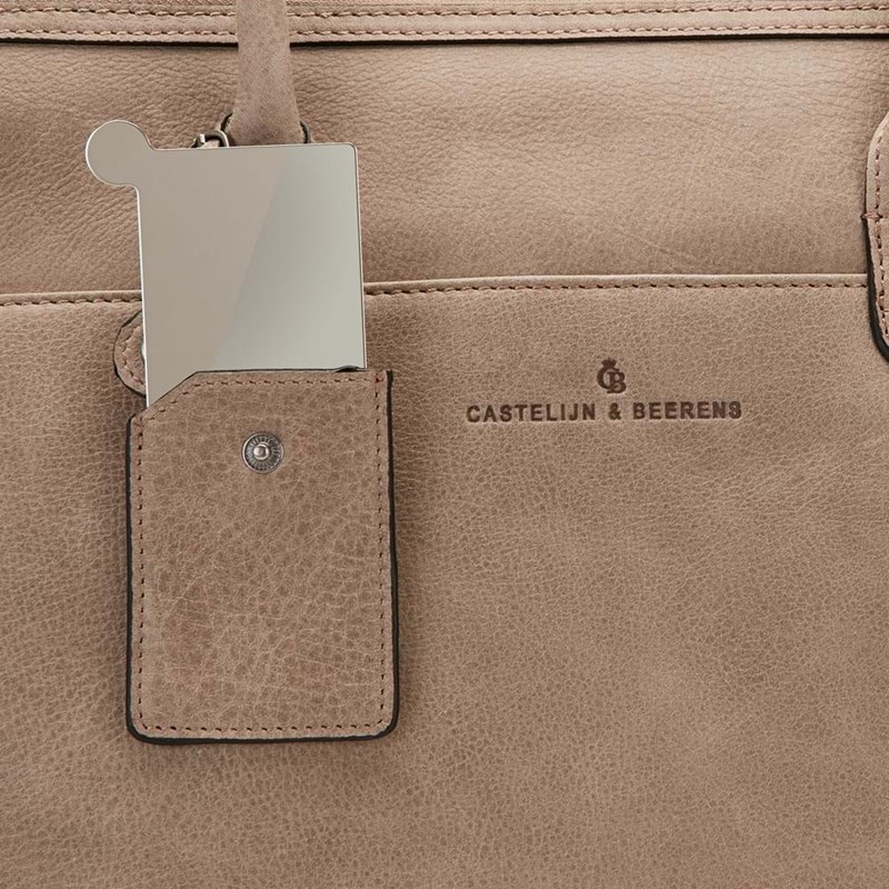 Castelijn & Beerens Computertaske Carisma Beige/grøn 15" 4