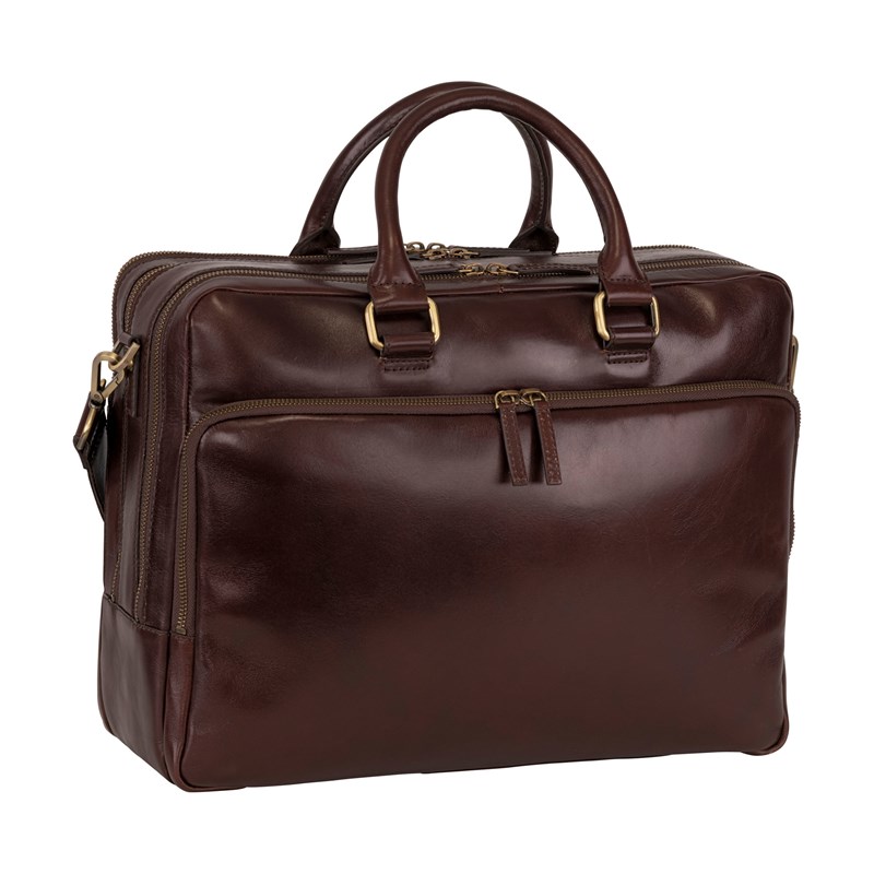 Leonhard Heyden Computertaske Cambridge Brun/rød 15" 1