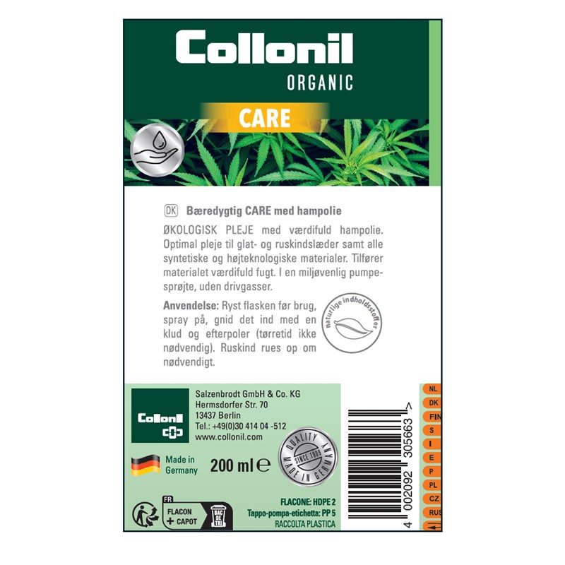 Collonil Lotion Organic Care 200ML Grøn 3