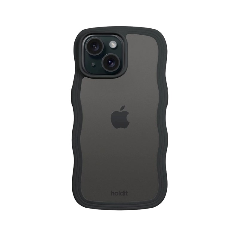 Holdit Mobilfodral Wavy Svart iPhone 13/14/15 2