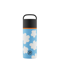 24Bottles Drikkeflaske Spin Bottle Blå m/hvide prikker 1