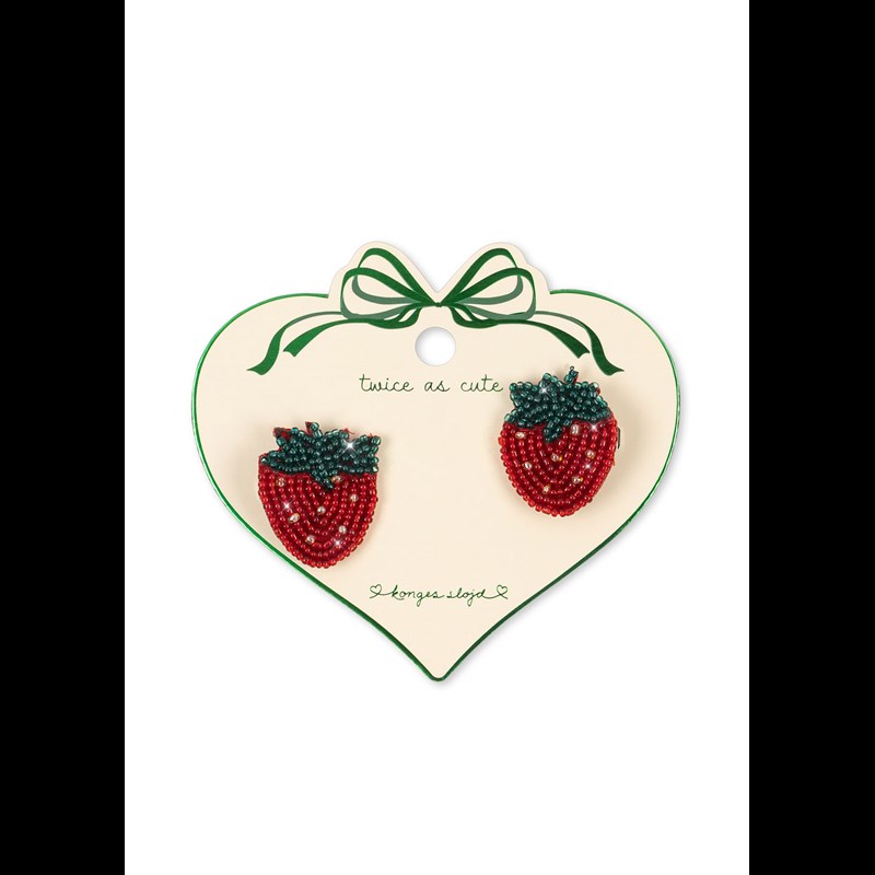 Konges Sløjd Hårspännen 2-pack Strawberry Röd 1