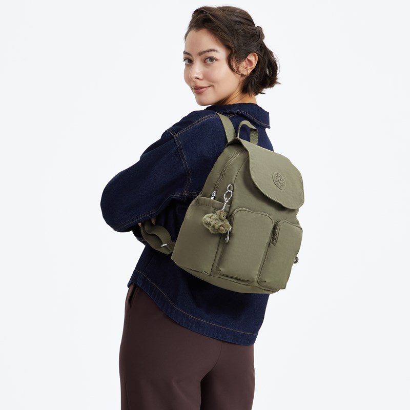 Kipling Rygsæk City pocket Army Grøn 6