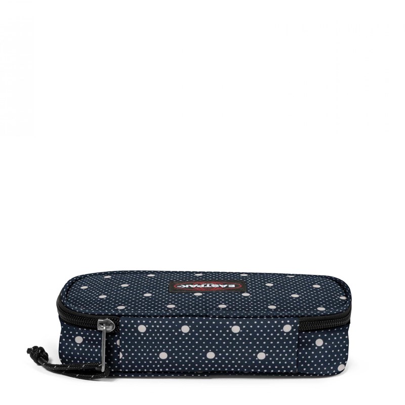 Eastpak Penalhus Oval Blå m/hvide prikker 3