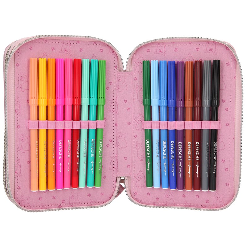 TOPModel Penalhus 3-lags med fyld Corgi Lyserød 5