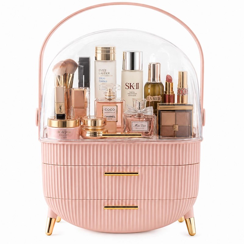 UNIQ Organizer makeupbox retro Rosa 6