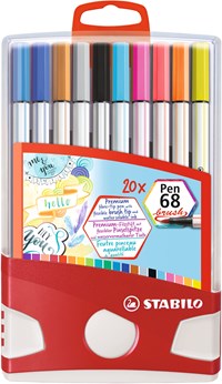 STABILO Tuscher Pen 68 Brush 20-pack Multi