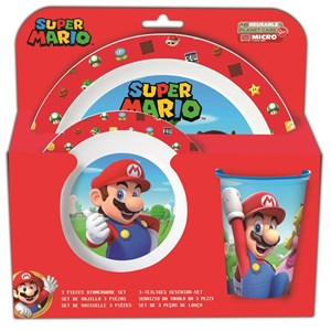 Super Mario Spisesæt Super Mario, 3 dele Blå