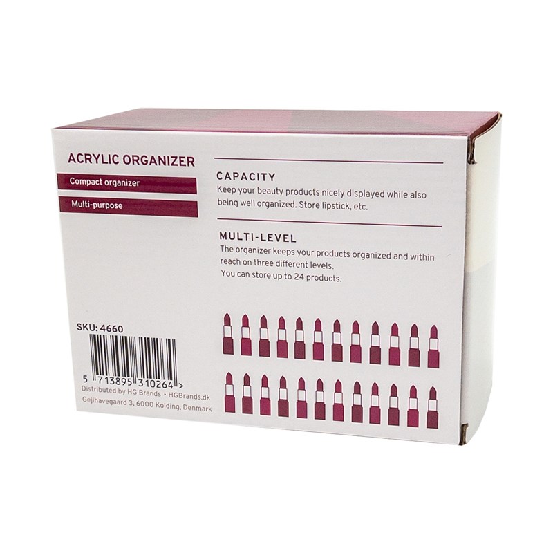 UNIQ Sminkorganisatör Genomskinlig 4