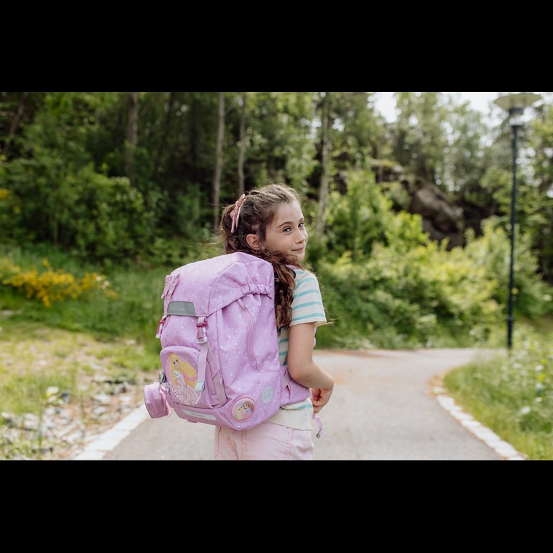 Beckmann Skolväskeset Classic Rosie Rosa med stjärnor 2