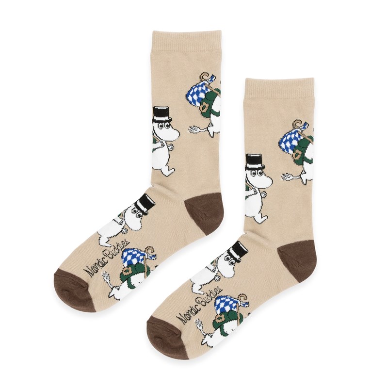 Nordic Buddies Herrstrumpor Mumin Beige