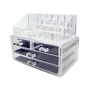 UNIQ Organizer makeup m/4 skuffer Transparent