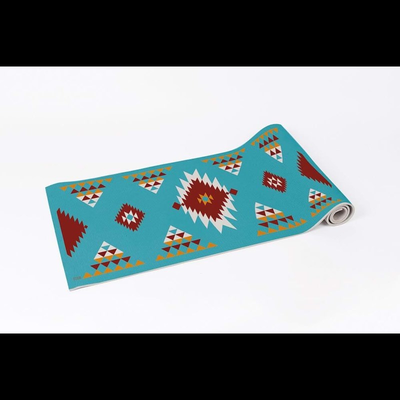 DOIY Yogamåtte Blå/mønster 2