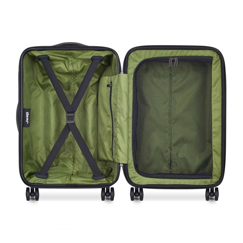 Jeep Resväska slim JH004C Grå/Svart 55 Cm 3