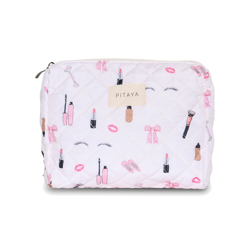 PITAYA Kosmetisk väska M Girly Things Rosa/vit