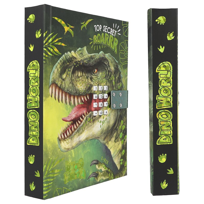 Dino-World Dagbog m/kode og lyd Grøn 3