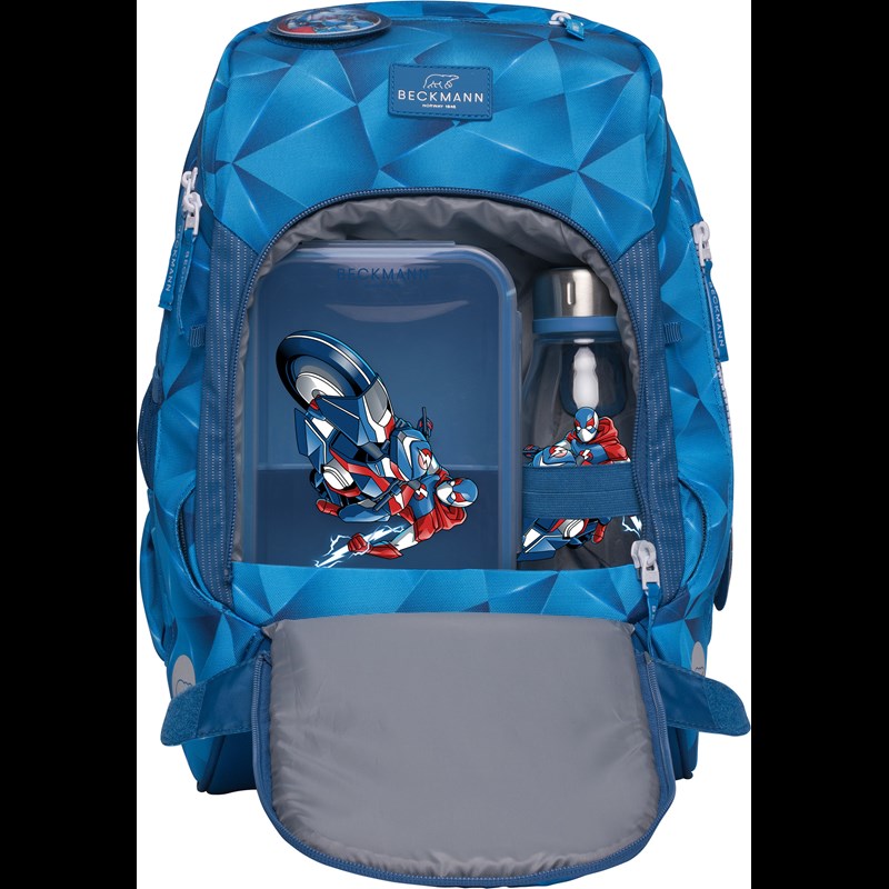 Beckmann Skoletaske Active Air Bl Light Blå/rød 6
