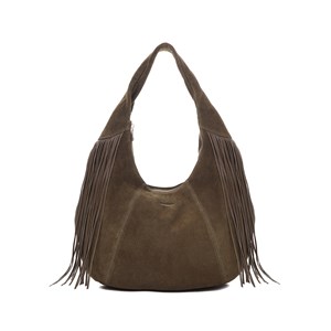 Núnoo Skuldertaske Gabi Suede Oliven Grøn