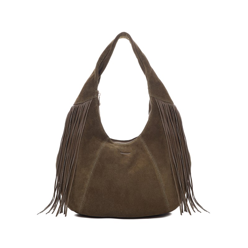 Núnoo Axelväska Gabi Suede  Oliv Grön 1