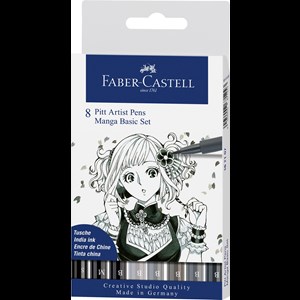 Faber-Castell Tuscher Pitt Artist Manga 8 st Multi