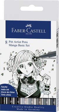 Faber-Castell Tusser Pitt Artist Manga 8 stk Multi 1