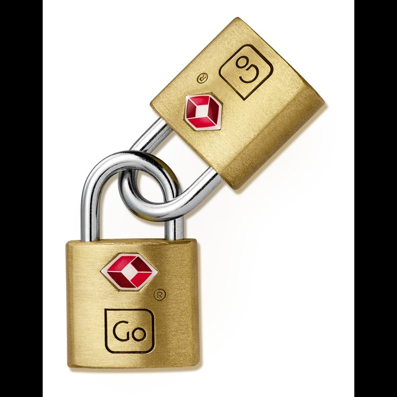 Go Travel Hængelås med TSA lås Guld 3