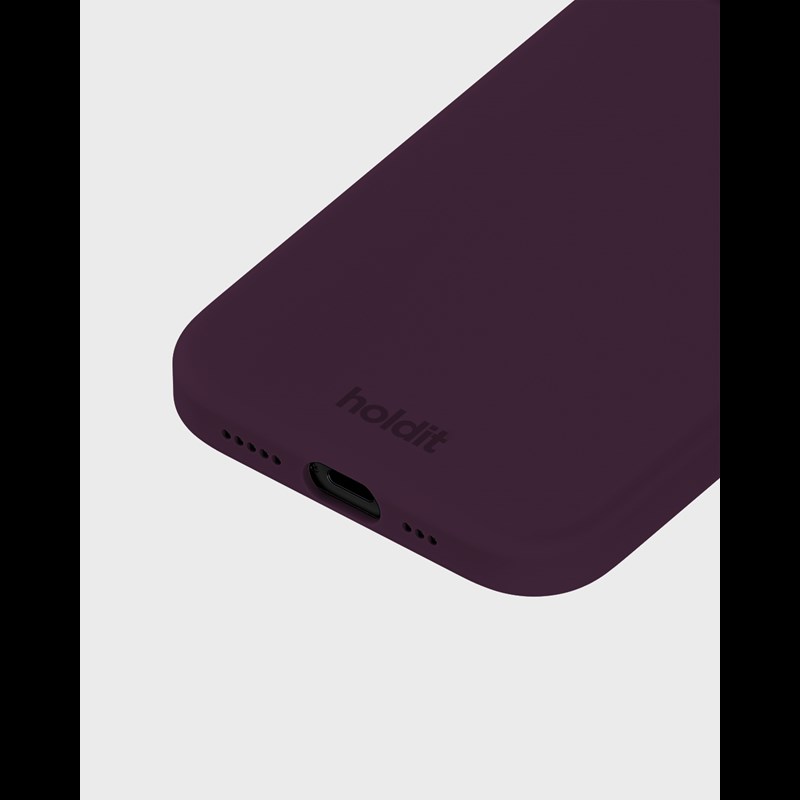 Holdit Mobilcover Deep Plum Blomme iPhone 13/14 3