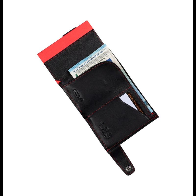 Tony Perotti Kreditkortholder Carbon Furbo Sort/Rød 3