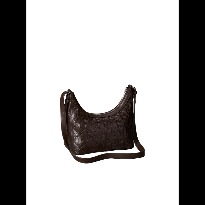 Calvin Klein Axelväska Emblem Debossed Brun 2