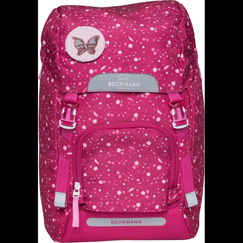 Beckmann Skoletaske Classic Maxi Forest Rød/lyserød 2