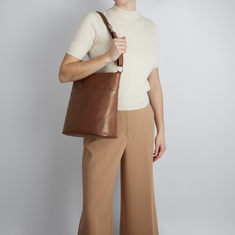 Aura Skuldertaske Toulouse Hobo  Cognac/brun 10