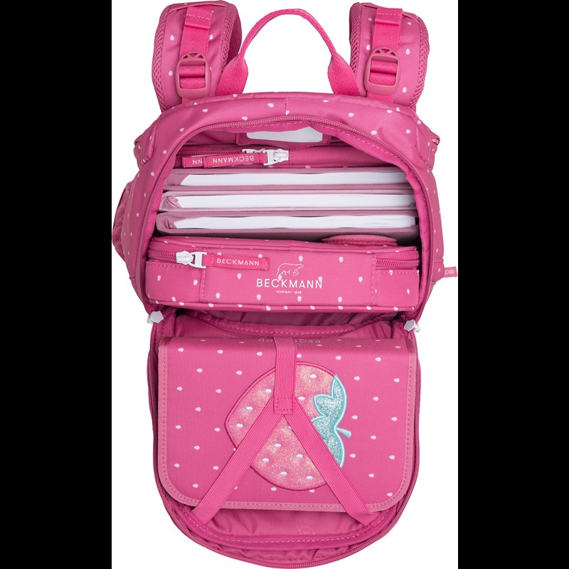 Beckmann Skoletaskesæt Active Air Straw Pink mønster 6