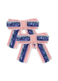 Konges Sløjd Hårspännen Velour 2 pk. Rosa 1