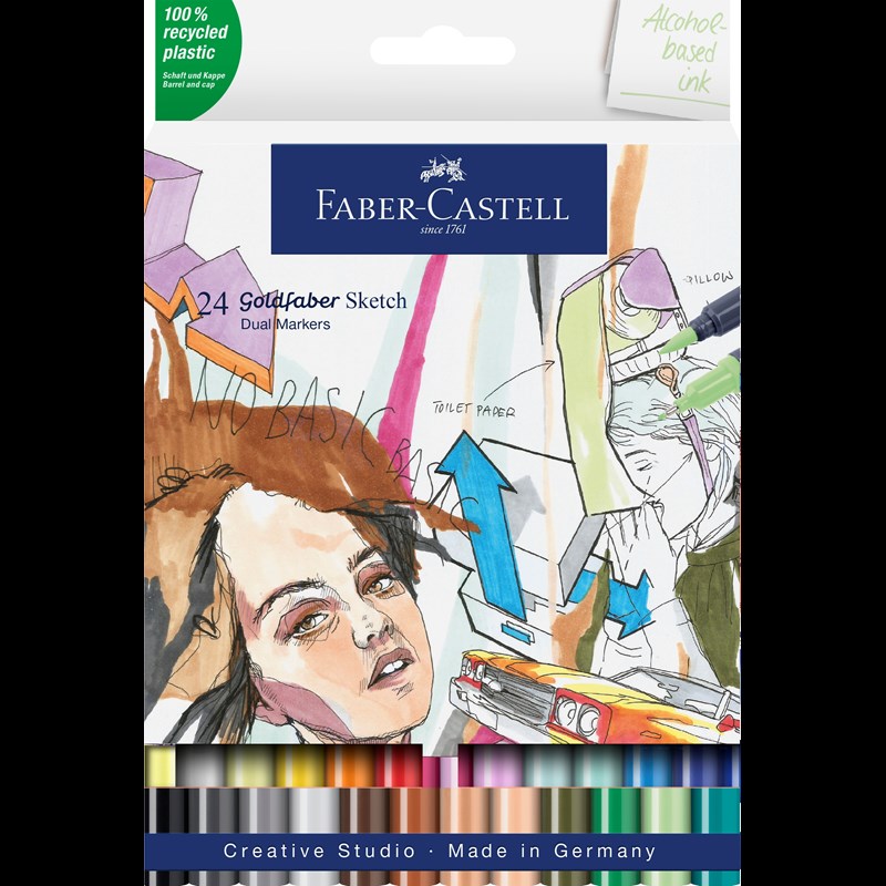 Faber-Castell Tuscher Goldfaber Sketch 24 st Multi 1