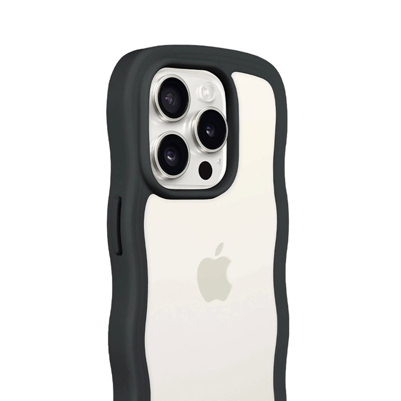 Holdit Mobilcover Wavy Sort Iphone 15 Pro 5