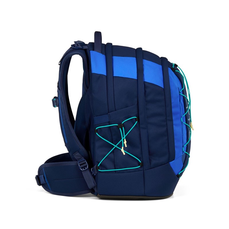 Satch Skolväska Pack Crossed Blue Blå/Grön 4