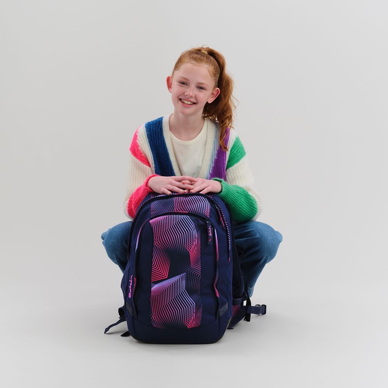 Satch Skoletaske Air Seismic Pink Pink mønstret 8