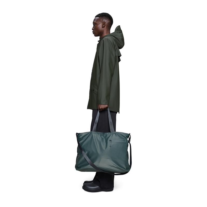 RAINS Axelväska Messenger Tote Dash Blågrå 2