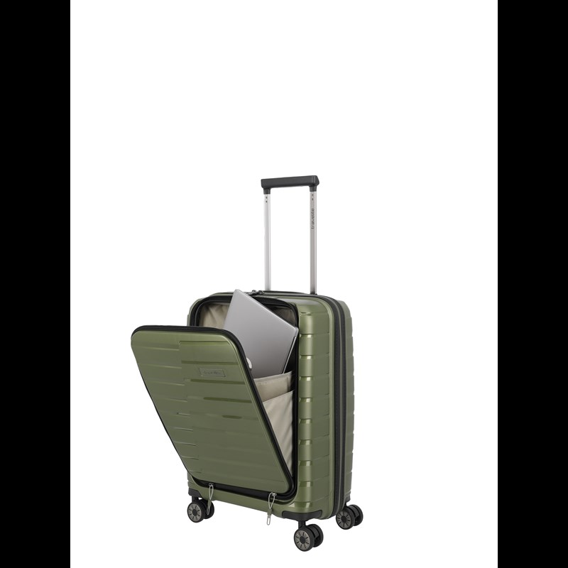 travelite Kuffert Airbase med frontlomme Oliven Grøn 55 Cm 8