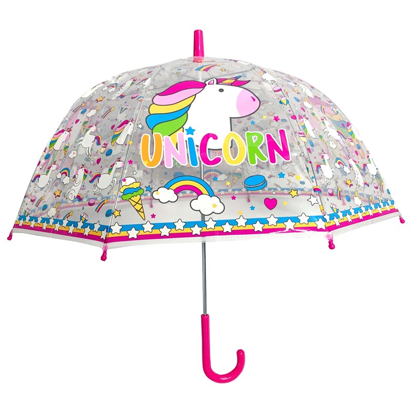 Hoffmann Børneparaply Unicorn Pink mønstret