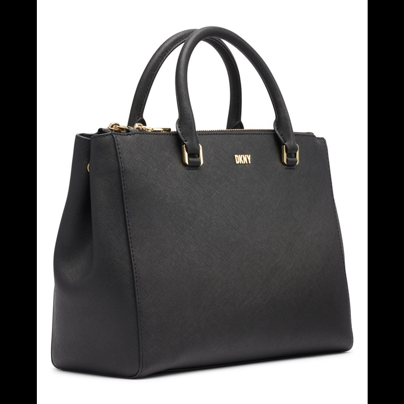 DKNY Handväska Bella Satchel Svart/Guld 5