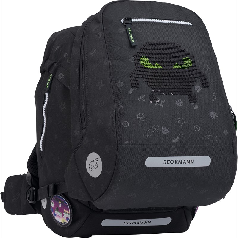 Beckmann Skolväskeset Classic Pixel Svart 7